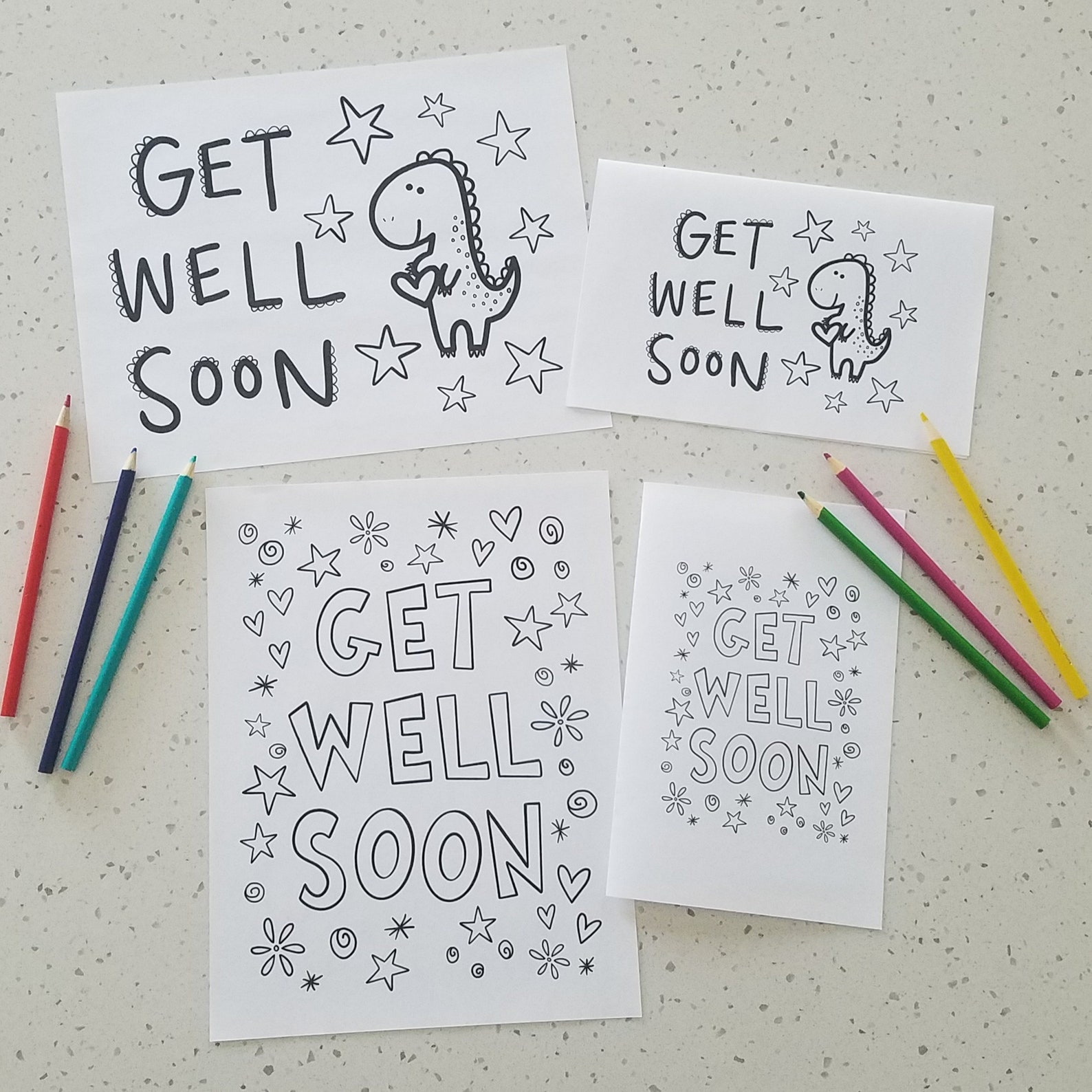 NEW Printable Thinking of You Coloring Pages and Cards part - Etsy