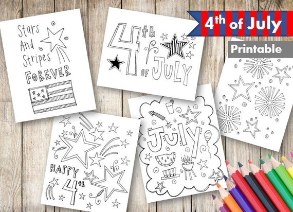 4th of July Coloring Pages Printable Independence Day Adult