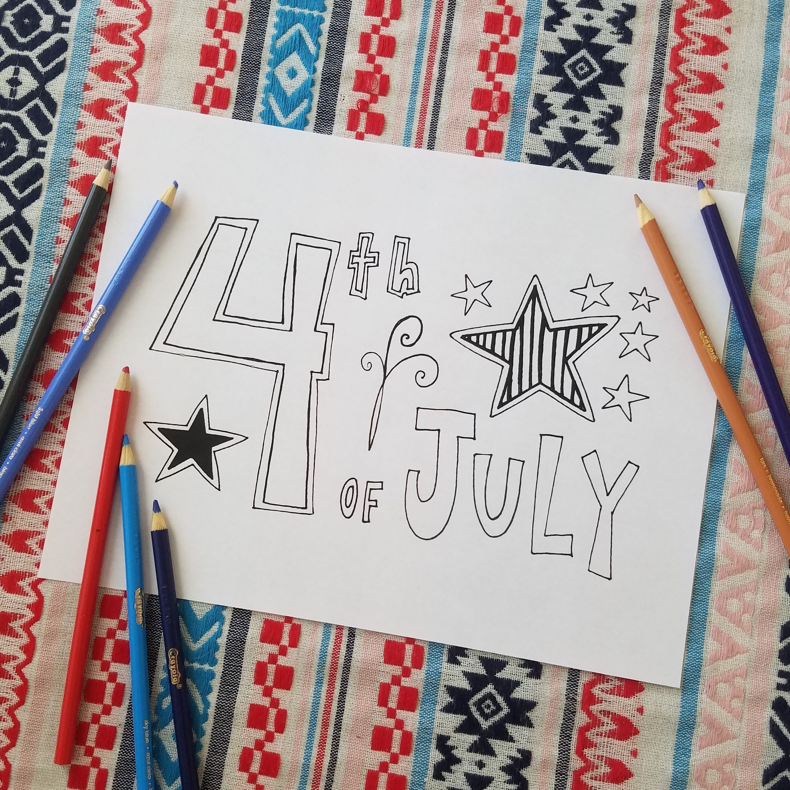 Printable 4th of July Coloring Pages Adult and Kid Coloring - Etsy