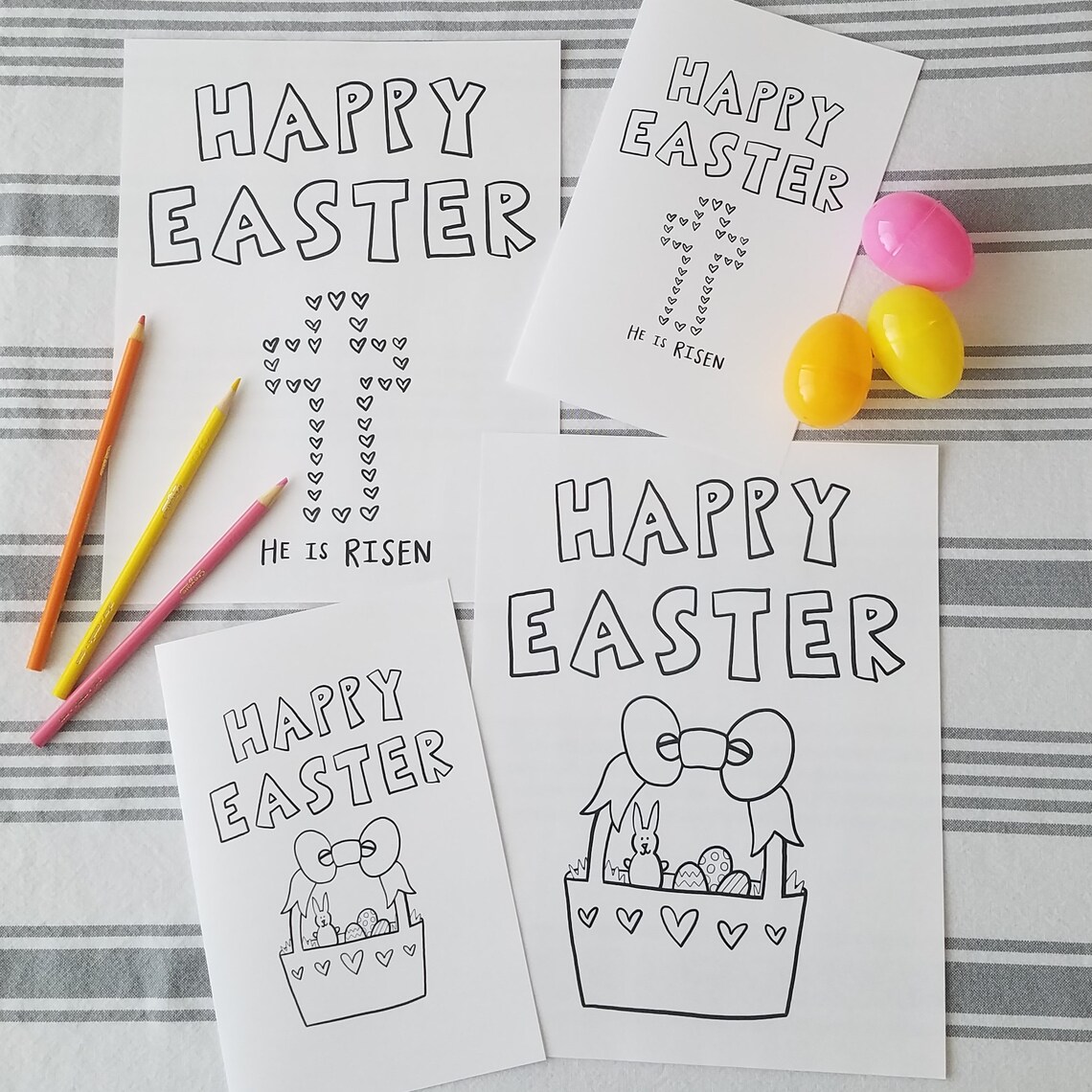 Printable Easter Coloring Pages and Cards, Adult and Kid Coloring ...