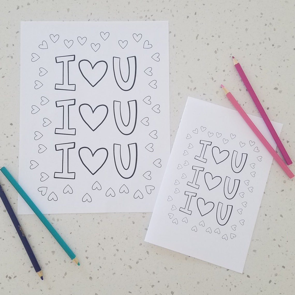NEW Printable Thinking of You Coloring Pages and Cards part - Etsy