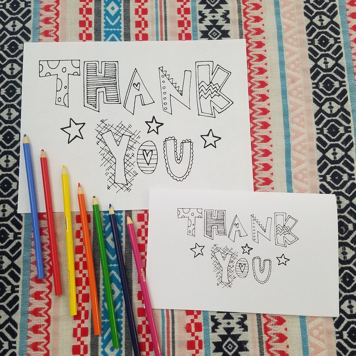 Printable Thinking of You Coloring Pages and Cards part 1 - Etsy
