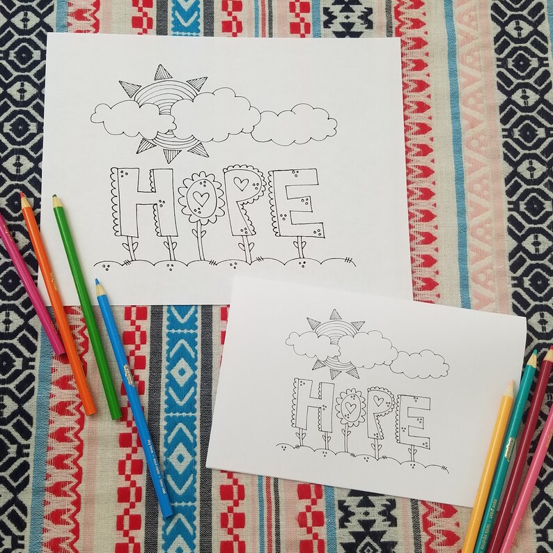 thinking of you coloring pages and cards printable adult and etsy