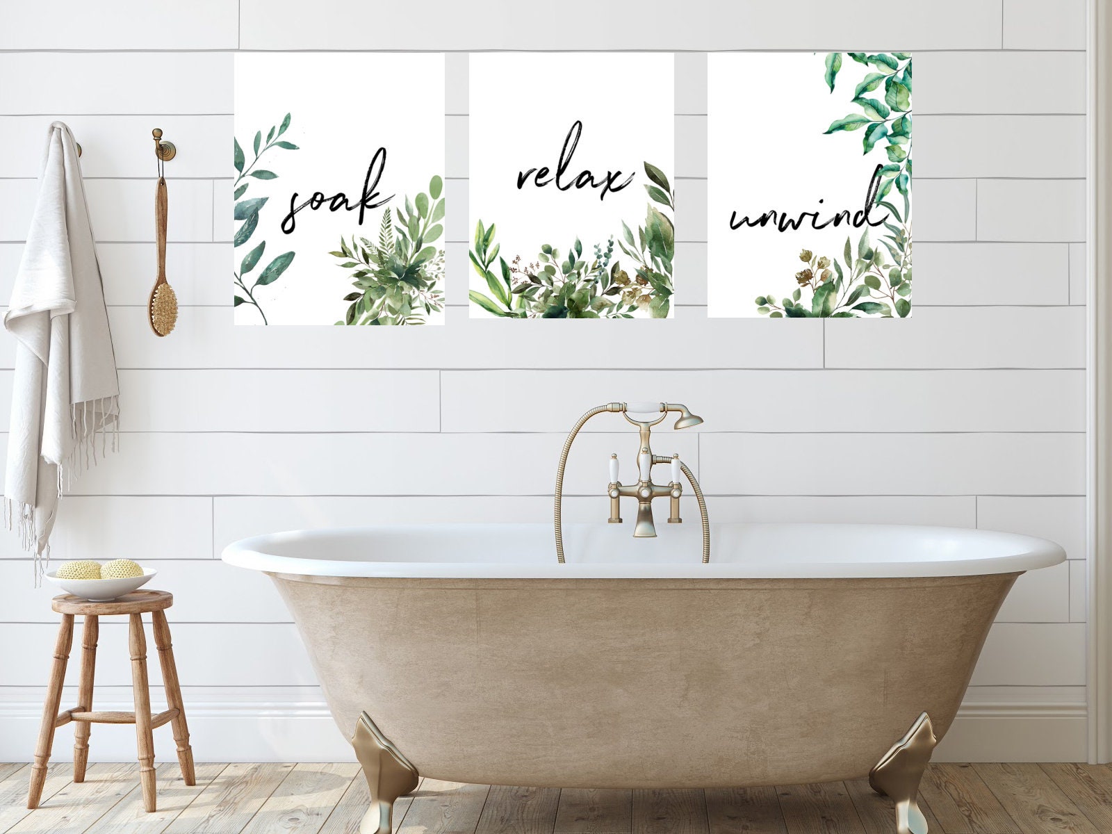 Bathroom Prints Set of 3 Wall Art Home Decor Bathroom Etsy UK