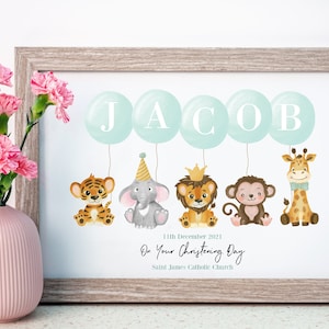 Personalised Christening Print | Baptism Gift | New Baby Gift | Keepsake Gift | Christening Keepsake | Godparent Gifts |Baby Boy |Baby Girl