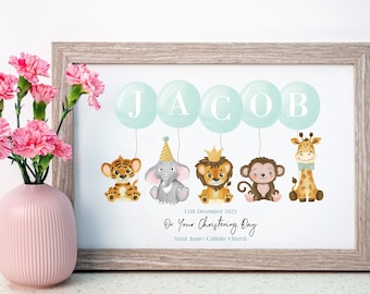 Personalised Christening Print | Baptism Gift | New Baby Gift | Keepsake Gift | Christening Keepsake | Godparent Gifts |Baby Boy |Baby Girl