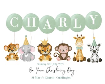 Personalised Christening Print | Baptism Gift | New Baby Gift | Keepsake Gift | Christening Keepsake | Godparent Gifts |Baby Boy |Baby Girl