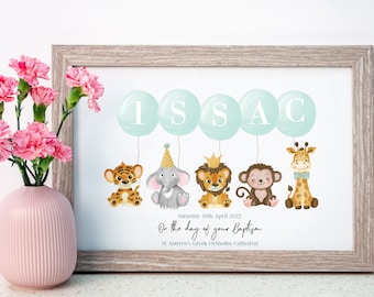 Personalised Christening Print | Baptism Gift | New Baby Gift | Keepsake Gift | Christening Keepsake | Godparent Gifts |Baby Boy |Baby Girl