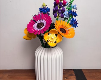 Vase for Lego Bouquet Flowers - Dried Flower Vase - 3D Printed Vase - Ornamental Dried Flower Vase