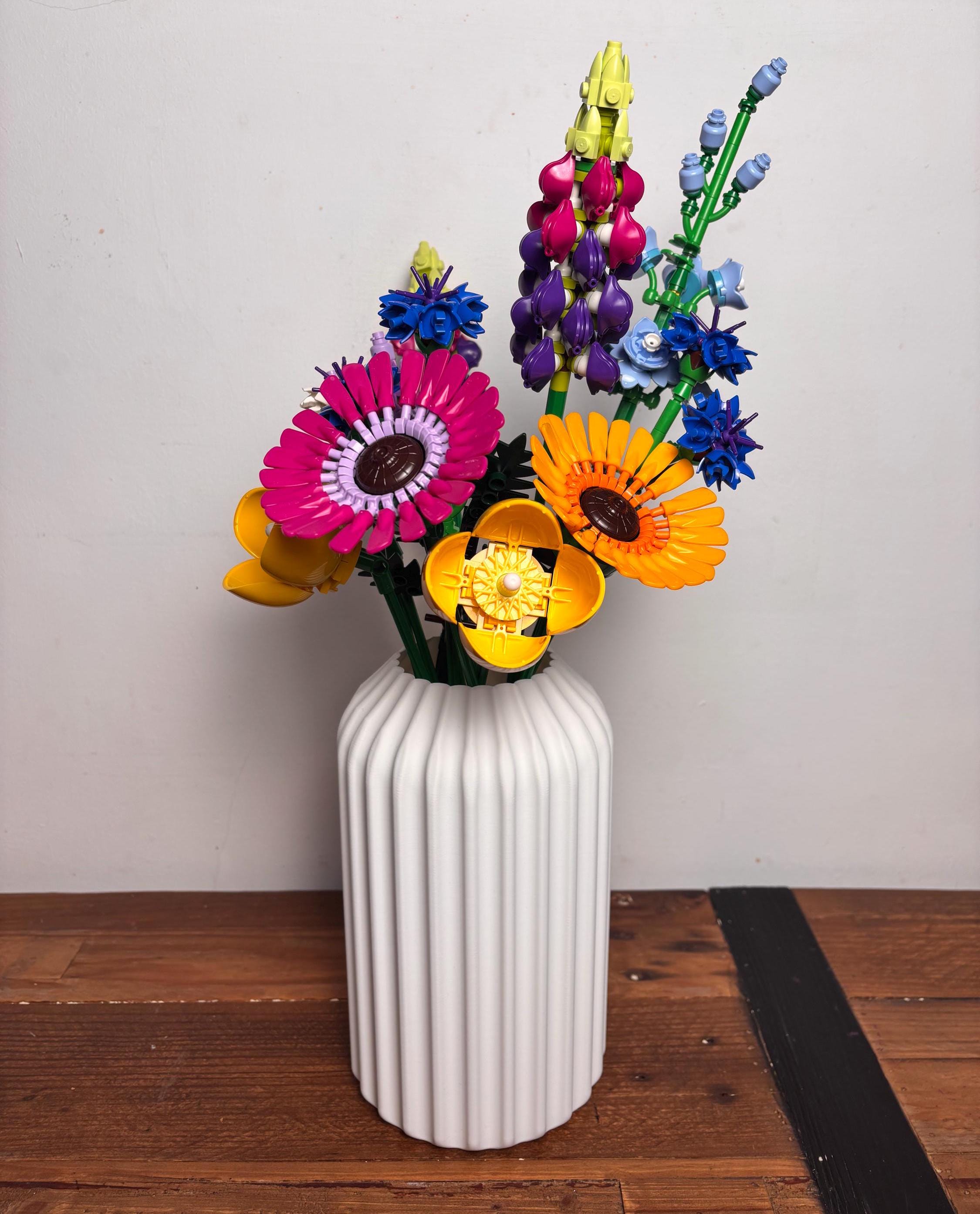 Vase for Lego Bouquet Flowers - Dried Flower Vase - 3D Printed