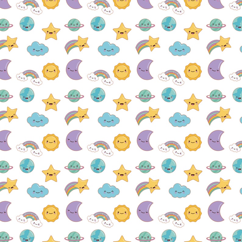 Kawaii digital paper Digital paper pack Scrapbook Paper Etsy