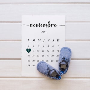 Personalized Pregnancy Announcement Calendar 2021, Expected Due date, digital pregnancy announcement, calendar 2021 pregnancy
