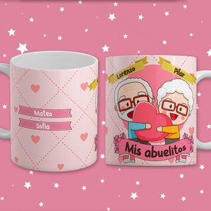 Abuelos corazon diseño taza, Diseño para sublimación, Tazas, Diseño tazas café, Plantilla Para Taza De Cafe, Día de los abuelos, PSD taza