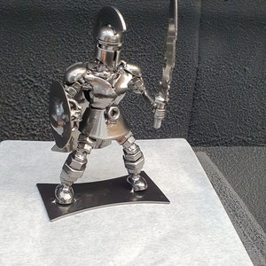 Spartan Warrior MAPSWSWUPS Metal Art Productions Handmade Metal Sculptures Birthday Christmas One of a Kind Gift