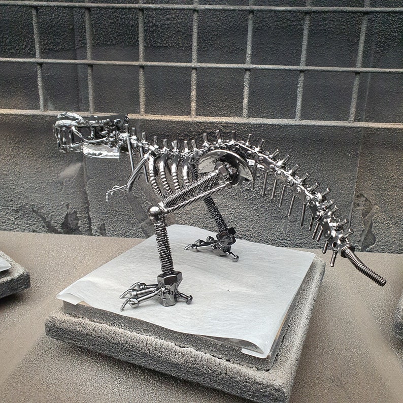 Image showcasing T-rex Dinosaur MAPDINOTREX1 Metal Art Productions Handmade Metal ...