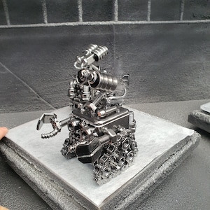 Inspired by: Wall-E Flip Top MAPWEFTS Metal Art Productions Handmade Metal Sculptures Birthday Christmas One of a Kind Gift