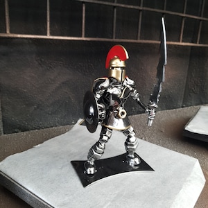 Inspired by: Spartan MAPSWSWUP Metal Art Productions Handmade Metal Sculptures Birthday Christmas One of a Kind Gift