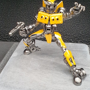 Inspired by: Bumblebee from Transformers MAPBB20AP Metal Art Productions Handmade Metal Sculptures Birthday Christmas One of a Kind Gift