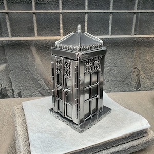 Inspired by: TARDIS MAPTRDBS Metal Art Productions Handmade Metal Sculptures Birthday Christmas Ones of a Kind Gift