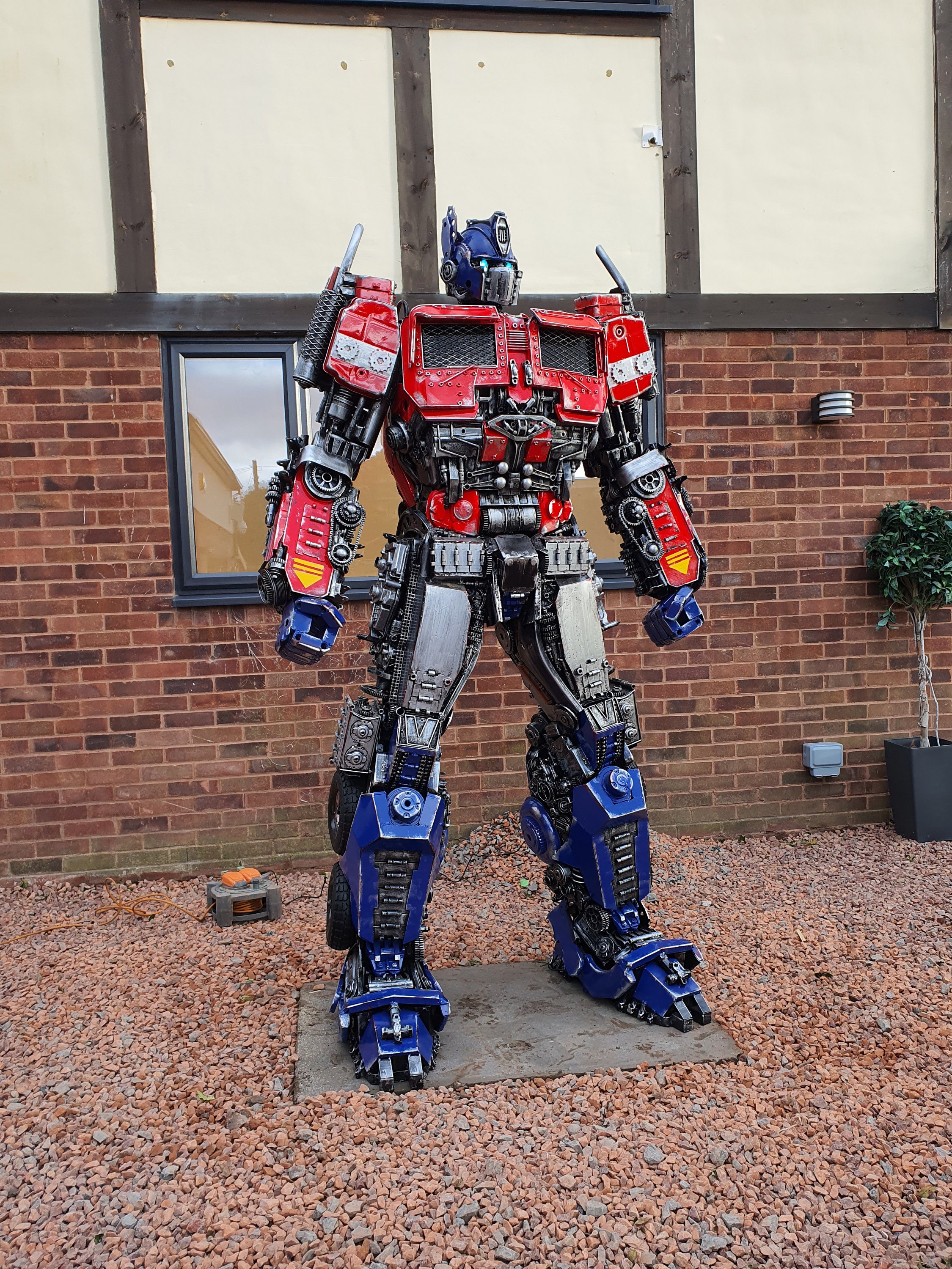 Optimus Prime Life Size Transformers Handmade Recycled Metal Optimus Prime Life Size Transformers Handmade Recycled Metal