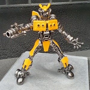 Inspired by: Bumblebee from TRANSFORMERS MAPBB20AGP Metal Art Productions Handmade Metal Sculptures Birthday Christmas One of a Kind Gift