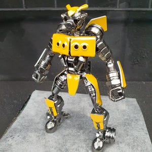 Inspired by: Bumblebee from Transformers MAPBB20SP Metal Art Productions Handmade Metal Sculptures Birthday Christmas One of a Kind Gift