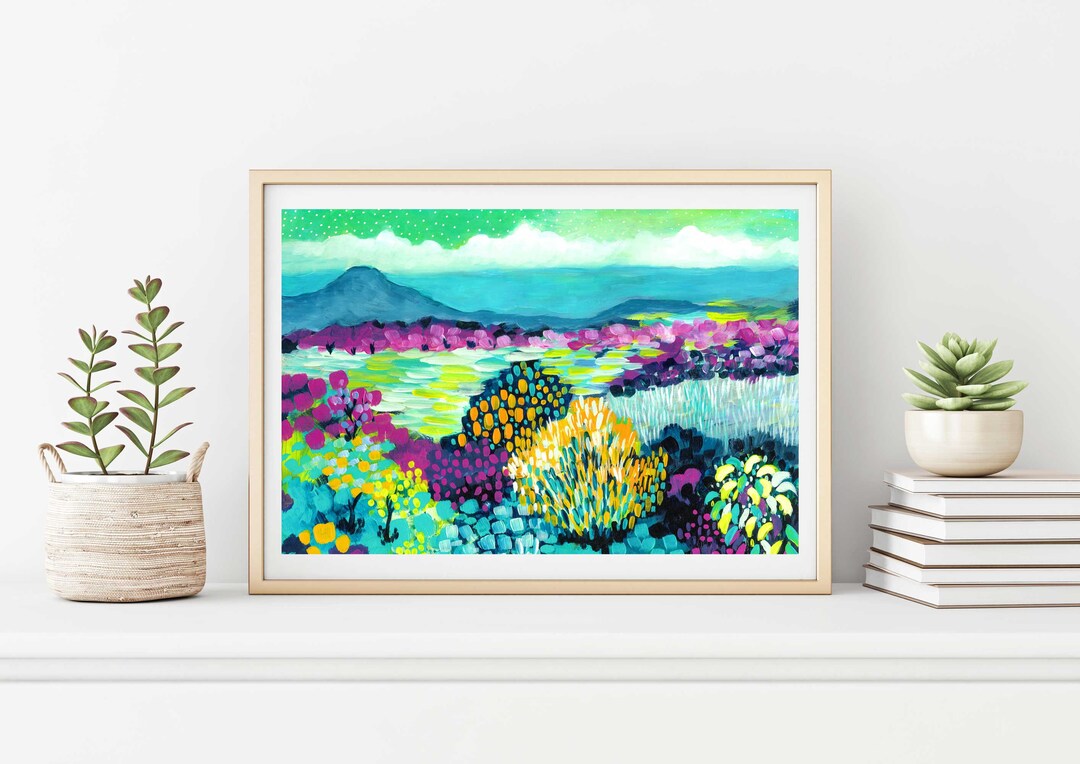 Colorful Abstract Landscape Landscape Art Printable Wall - Etsy