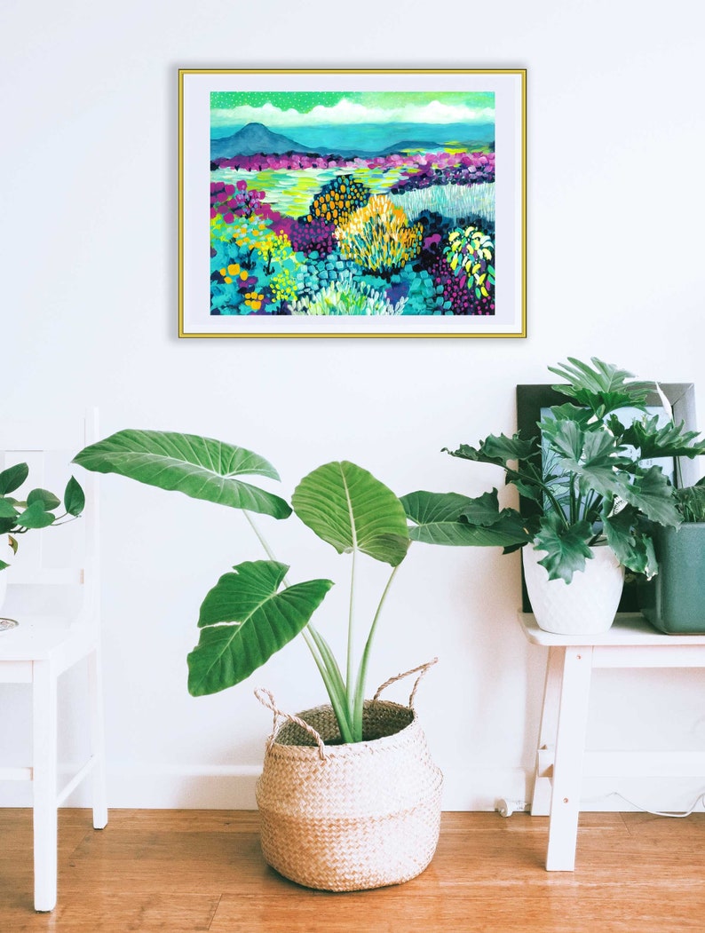 Colorful Abstract Landscape Landscape Art Printable Wall | Etsy