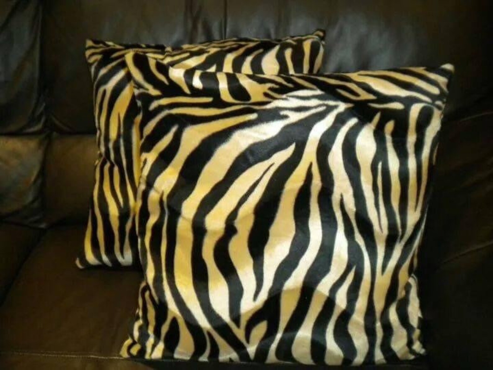 Cushion cover animal print faux fur high quality handmade in Etsy