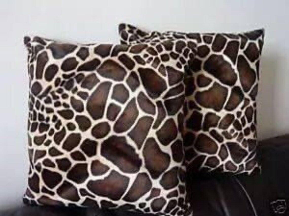 Cushion cover Animal print faux fur highly quality handmade in Etsy