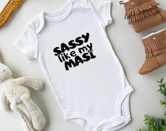 Sassy Like My Masi Onesie, Newborn Gift, Punjabi Onesie, Indian Onesie, Sikh Baby Bodysuit, Pregnancy Announcement