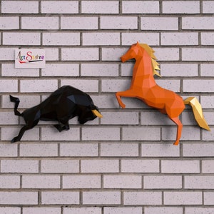bull vs horse wall