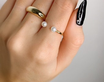Details about   CLEARANCE SALE Sterling Silver Size L Double Band Ring with Freshwater Pearl ... 
