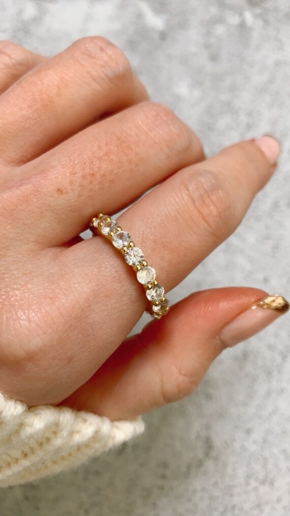 Argento Sterling 925 Zirconi WOMEN'S AMORE Rotondo Anello - Foto 9