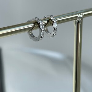 Paved Mini Hoops, Silver Huggie Earrings, Bridal Hoops, Tiny Huggies, Cartilage Earrings, Minimalist Hoops, Bridesmaid Earrings, Mini Hoops