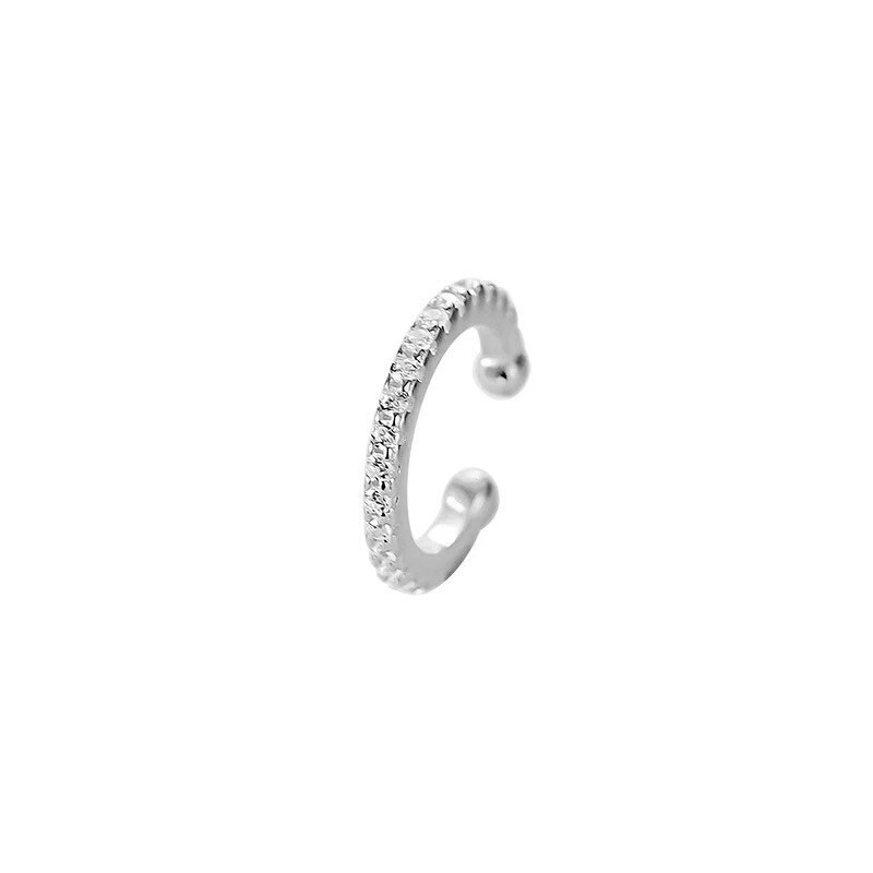 1 PC rodio su argento sterling 925 anello rotondo zirconia cubica a