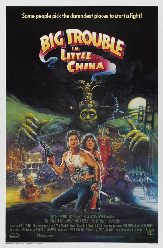 Big Trouble In Little China Movie Poster Print In Different Etsy Uk