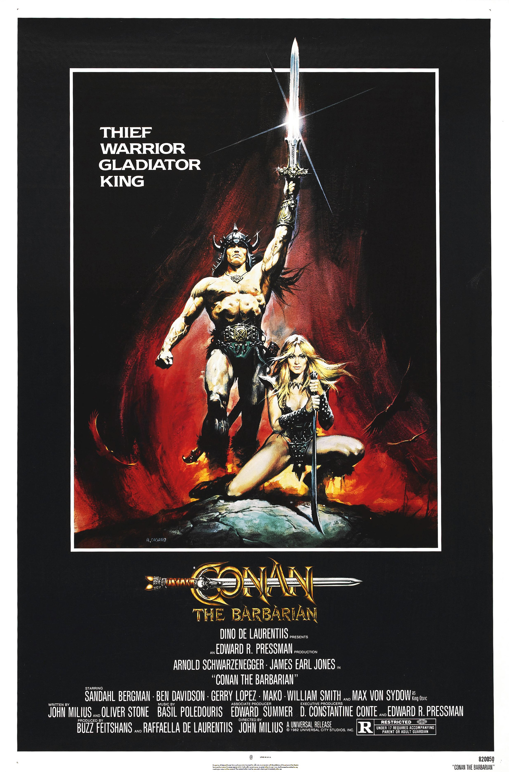 Conan The Barbarian 1982 Movie Poster Print in Different Sizes Etsy