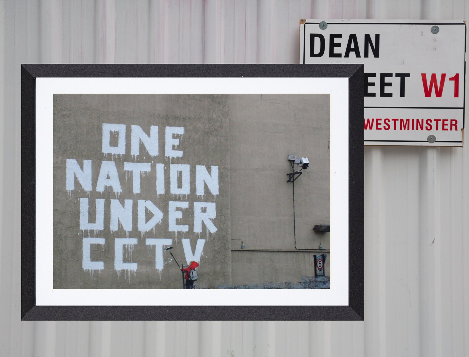 Banksy Street Art One Nation Under CCTV Poster ENMARCADO Etsy