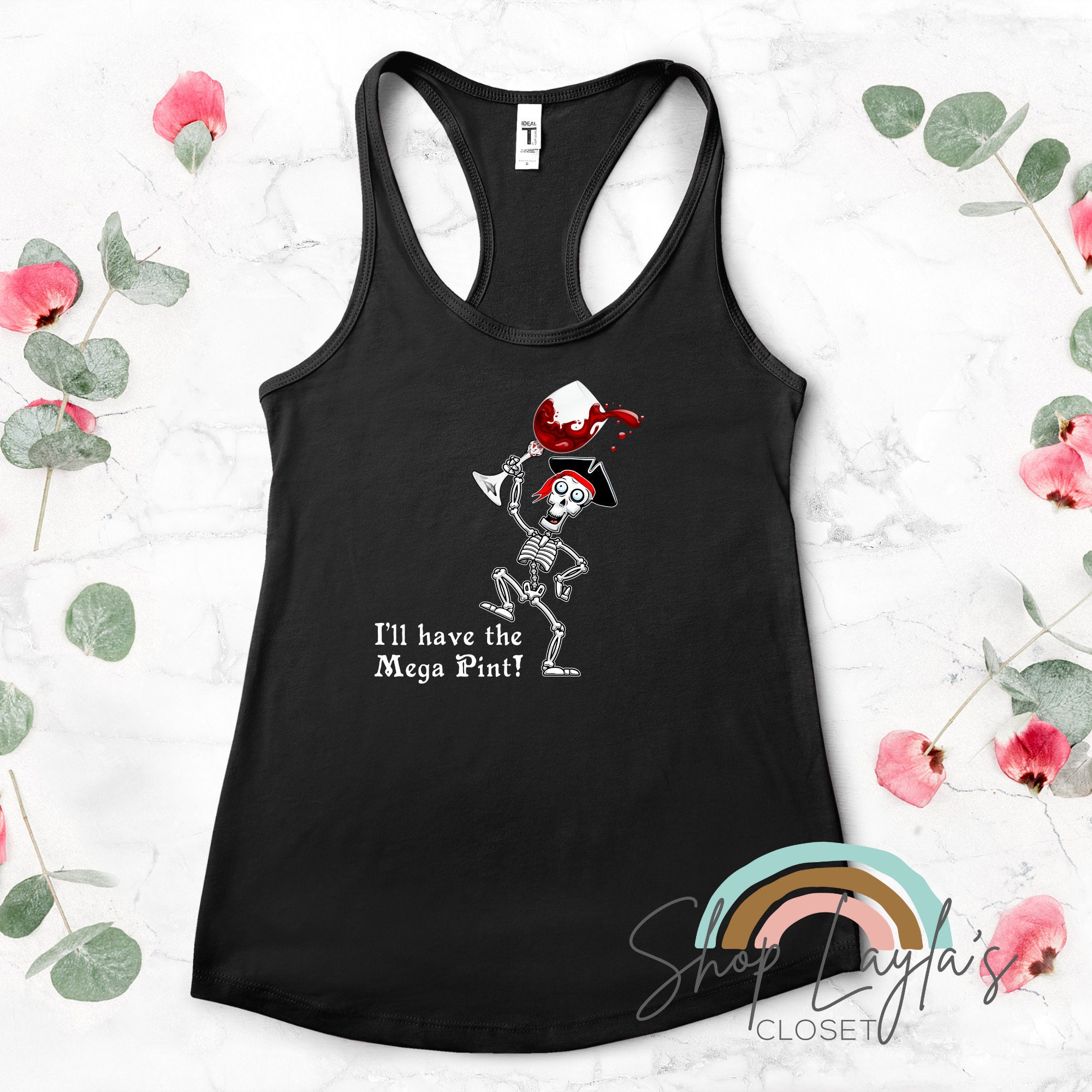 Discover I'll Have The Mega Pint Skeleton Pirate Tank Top