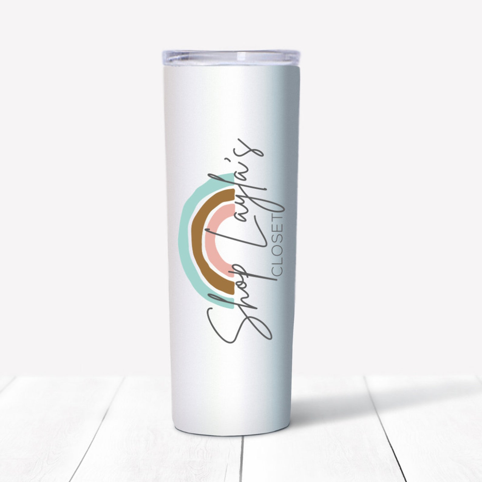 Logo Tumbler Tumblers For Business 20 Oz Skinny Tumbler Etsy