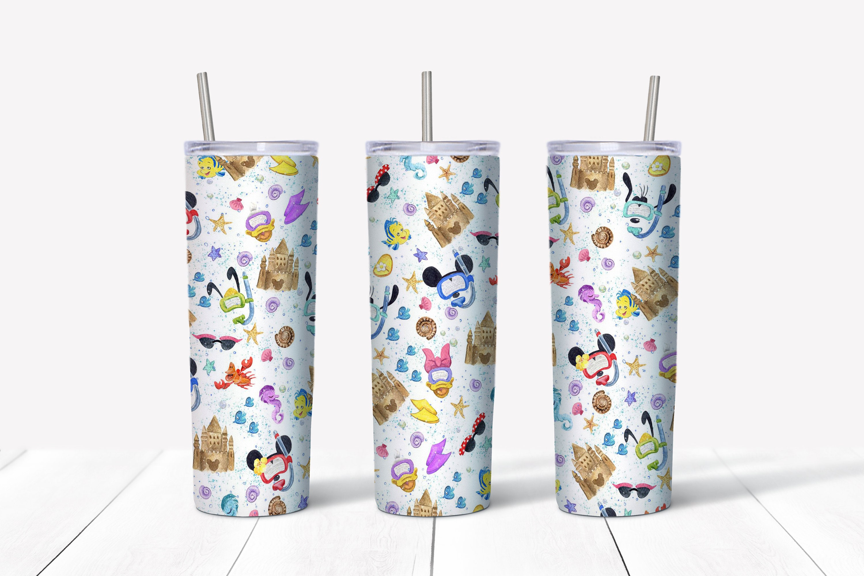 Disney Skinny Tumbler 20 Oz Tumbler Disney Summer Disney Etsy