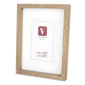 Shadow Box Bilderrahmen mit Passepartout für Wand und Tischaufsteller - Moderner tiefer Fotorahmen mit schmalem Rand für Familie, Hochzeit, Urlaub