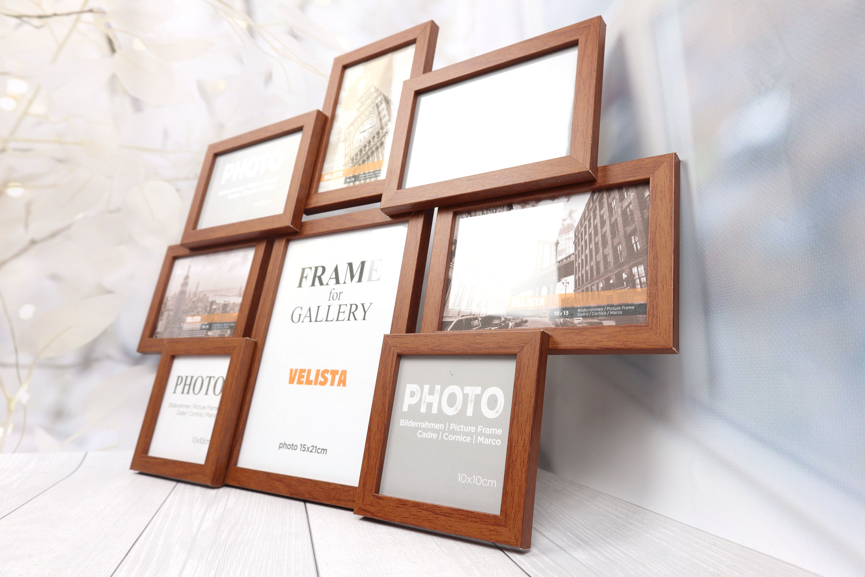 Wooden 8 Piece MultiFrame. Wooden Photo Frames Photo Frames Etsy