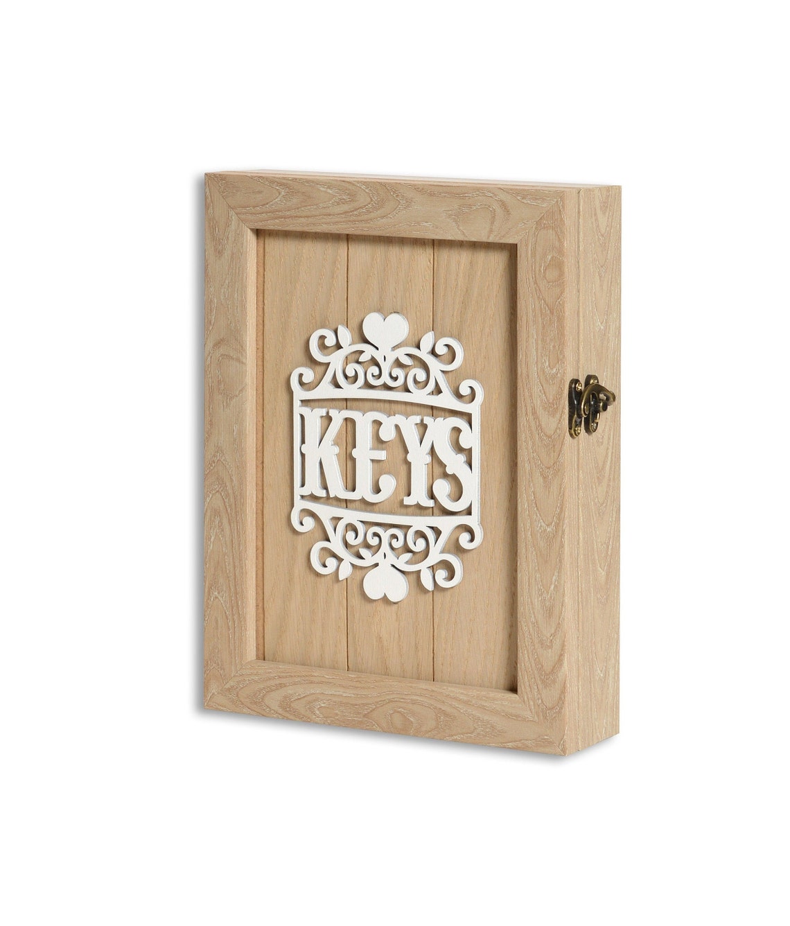 Wooden Key Box Beige Key Box Vintage Key Box Key Holder Etsy