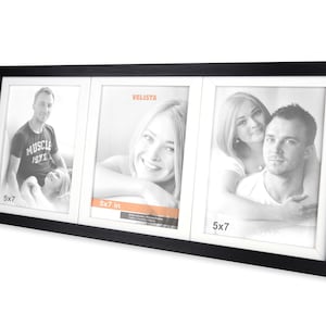 Black and White Collage Picture Frame With 3 Openings, Photo Collage Frame, Multi Photo Frame, Photo Collage Frame, Collage Frame 4x6