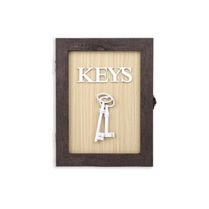 Wooden Key Box Brown Key Box Vintage Key Box Key Holder Key Box for ...