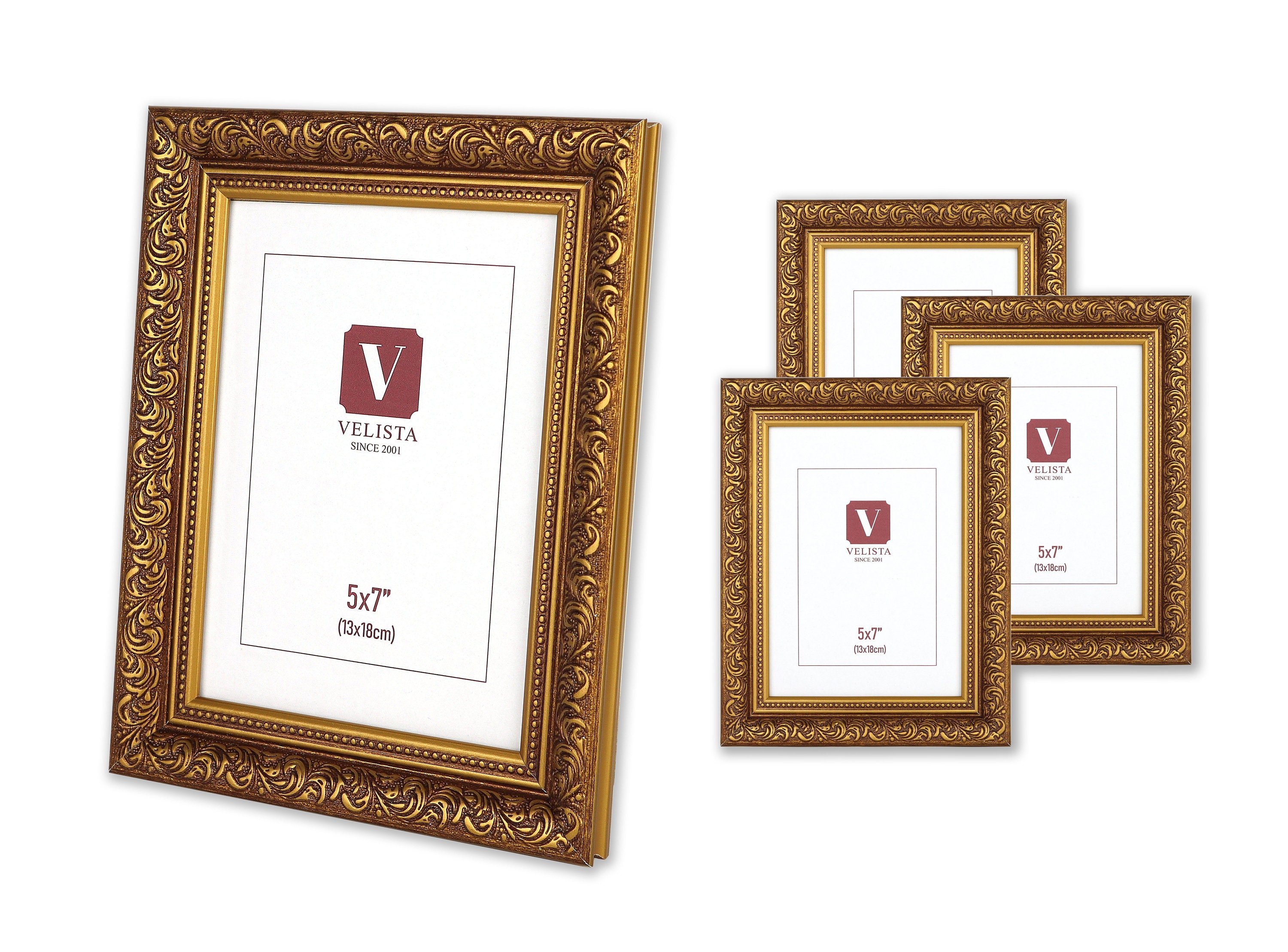 Ornate Gold Picture Frame Set of 4 Pcs. Baroque Style Photo Etsy