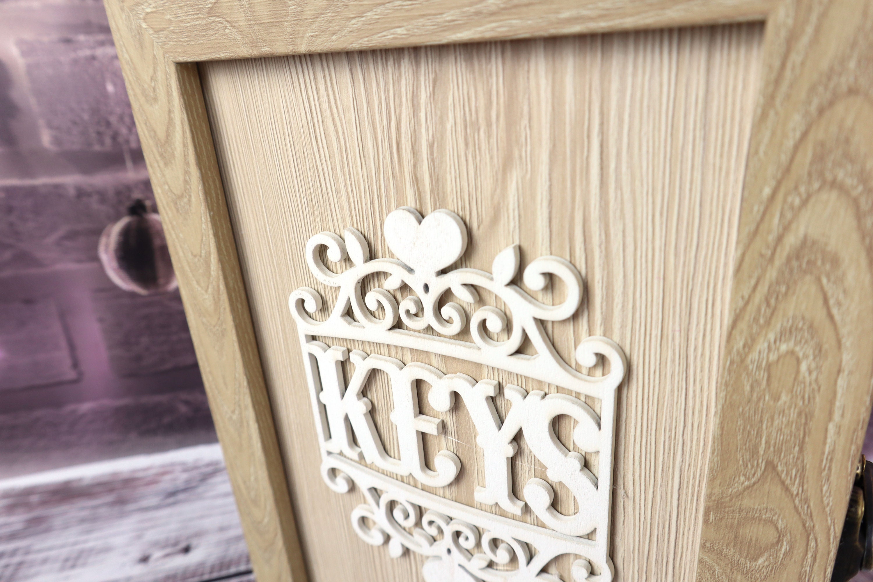 Wooden Key Box - Beige Key Box - Vintage Key Box - Key Holder - Key Box ...