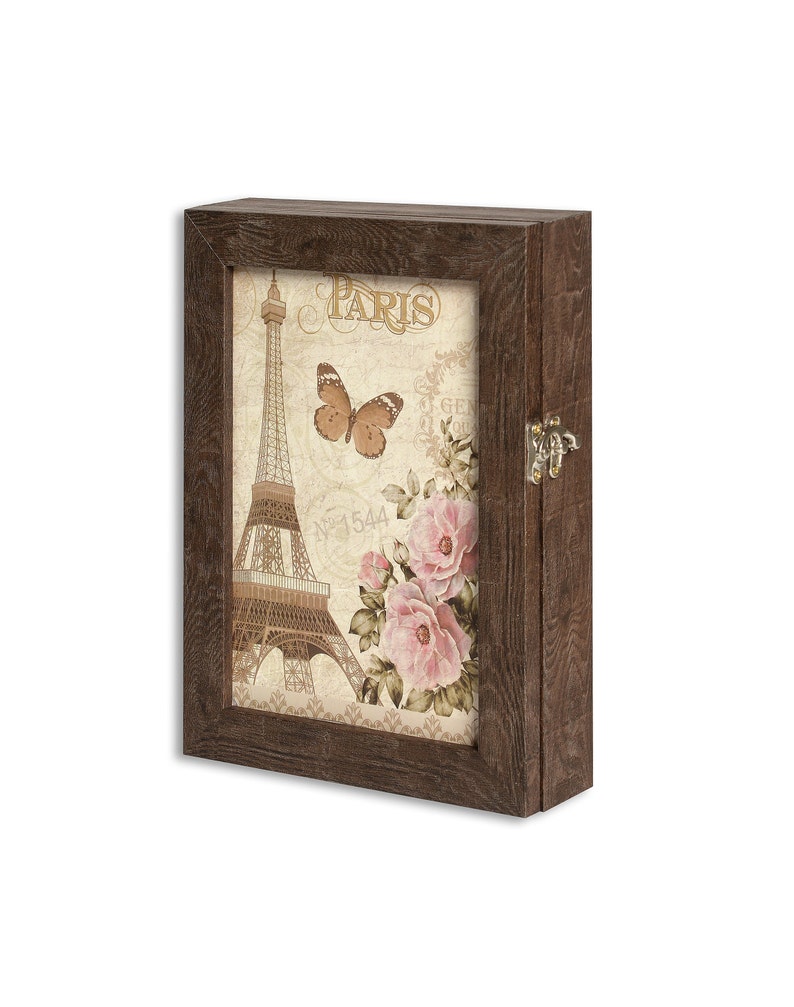 Wooden Key Box Brown Key Box Vintage Key Box Key Holder Etsy